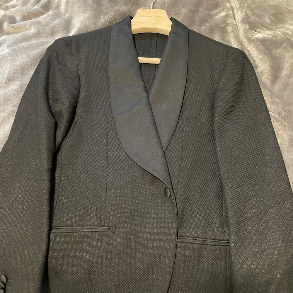 Proper Cloth Charcoal Shawl Lapel Dinner Jacket